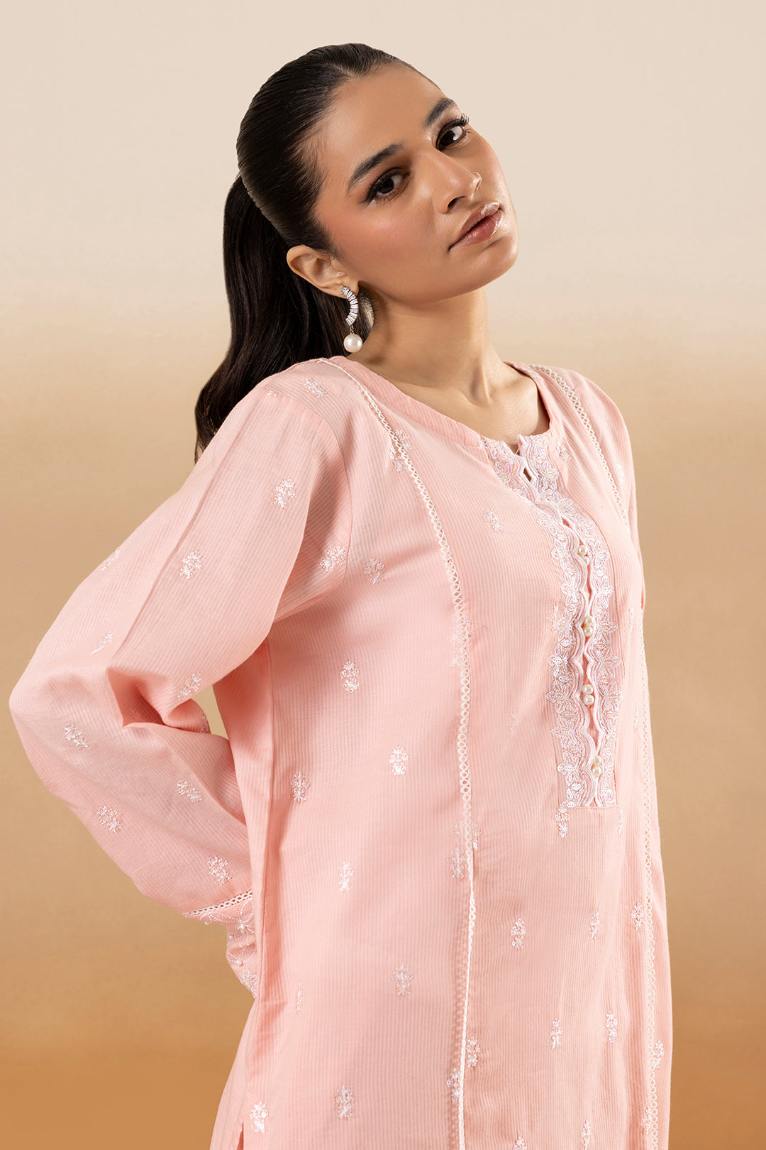 Embroidered Kurta Trouser - 2541