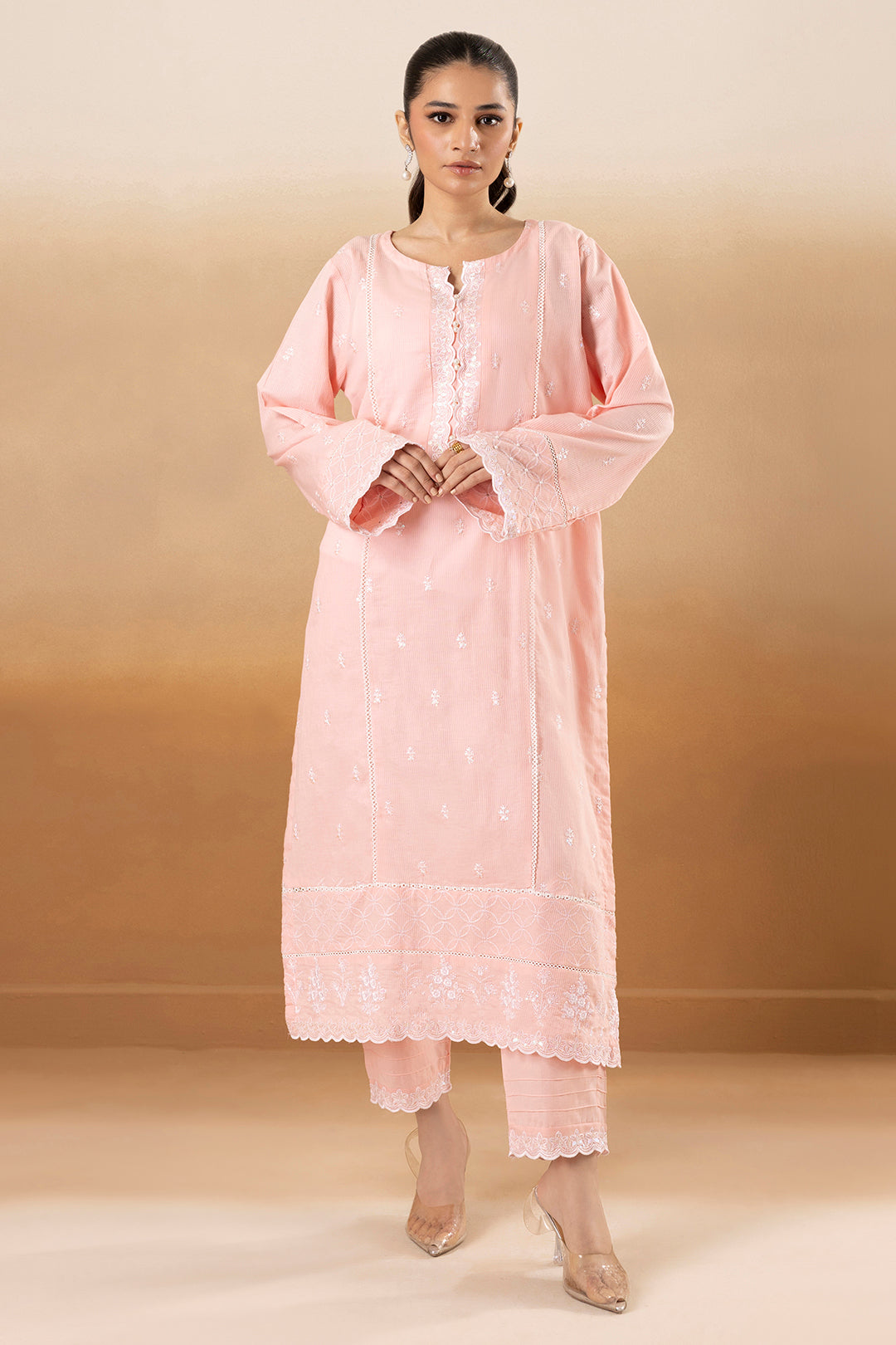Embroidered Kurta Trouser - 2541