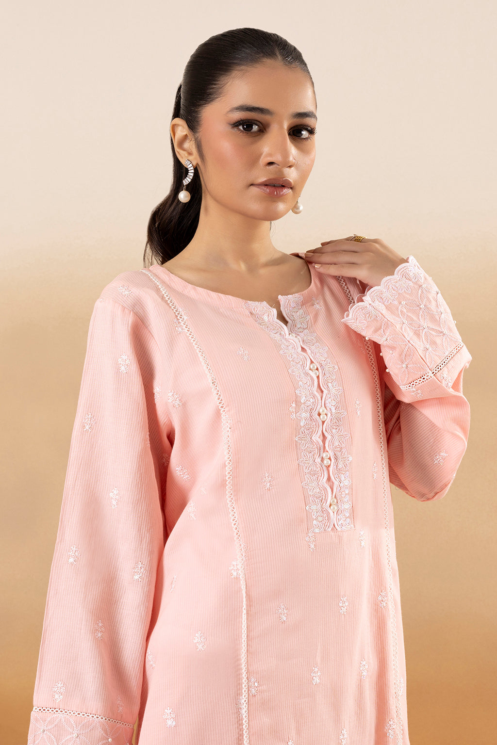 Embroidered Kurta Trouser - 2541