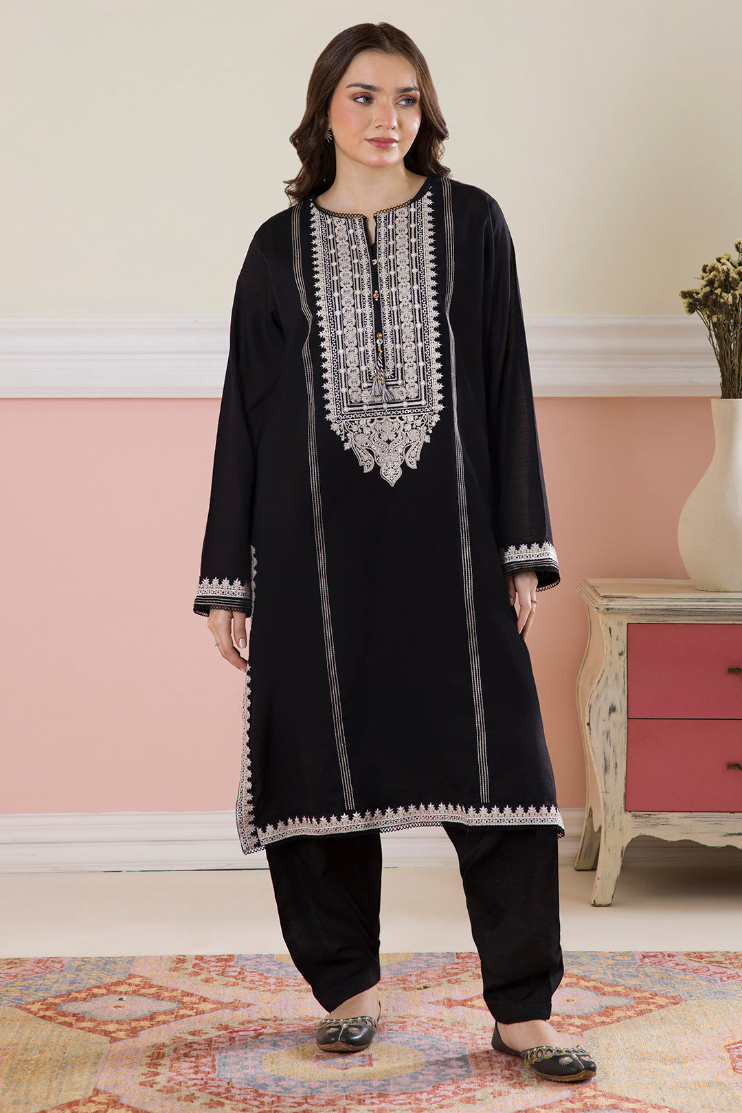 Embroidered Kurta Trouser - 2557
