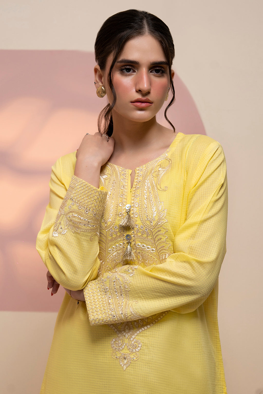 Embroidered Kurta Trouser - 2558