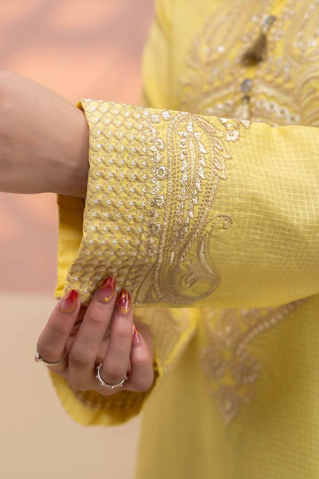 Embroidered Kurta Trouser - 2558