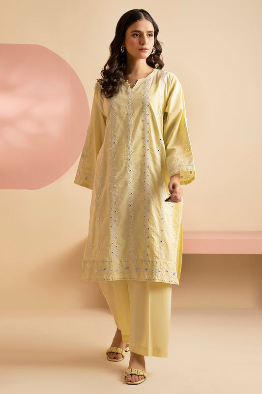 Embroidered Kurta Trouser - 2564