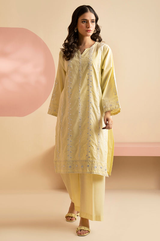 Embroidered Kurta Trouser - 2564