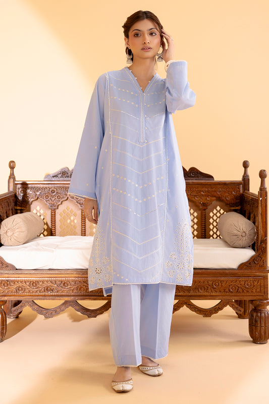 Embroidered Kurta Trouser - 2565