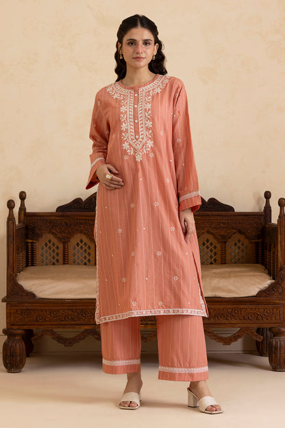 Embroidered Kurta Trouser - 2568