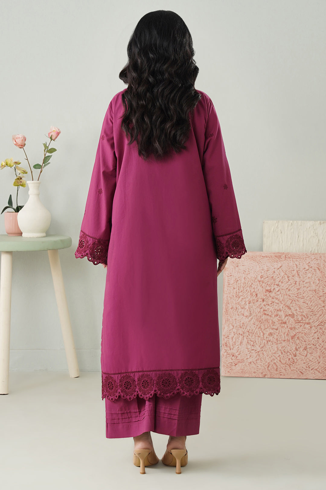 Embroidered Kurta Trouser - 2593