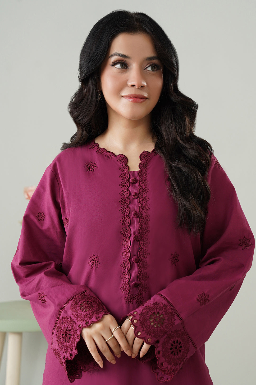 Embroidered Kurta Trouser - 2593