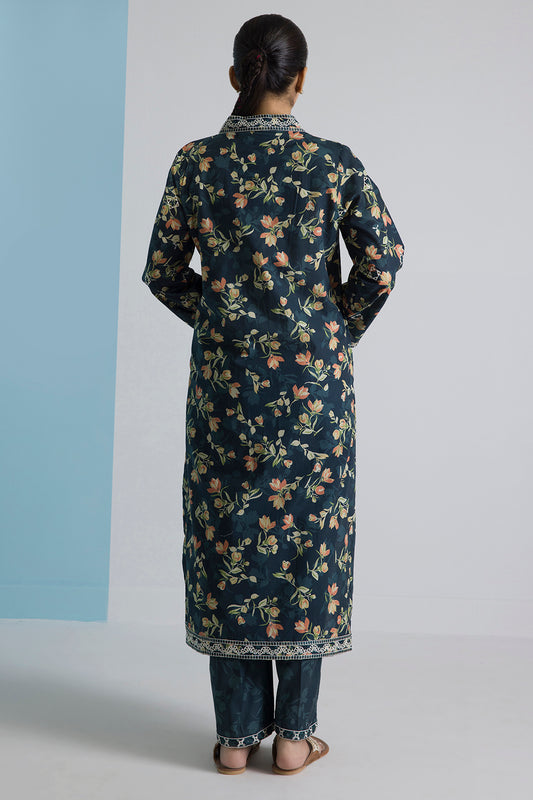 Embroidered Kurta Trouser - 2596