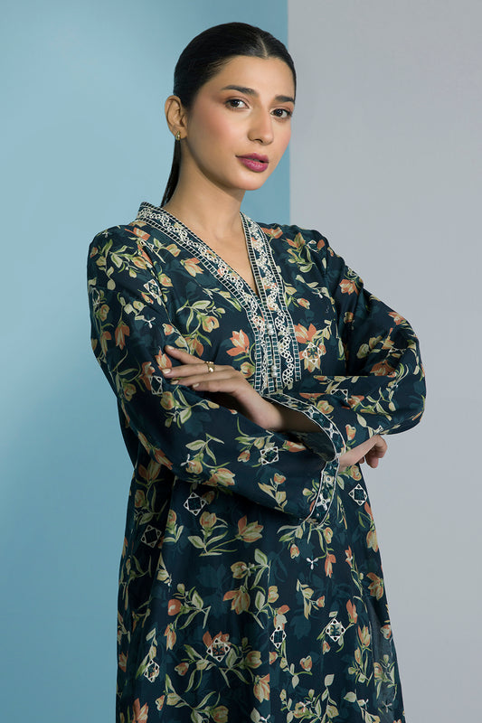 Embroidered Kurta Trouser - 2596