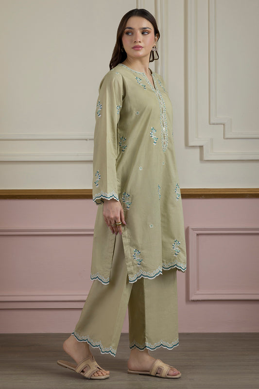 Embroidered Kurta Trouser - 2599