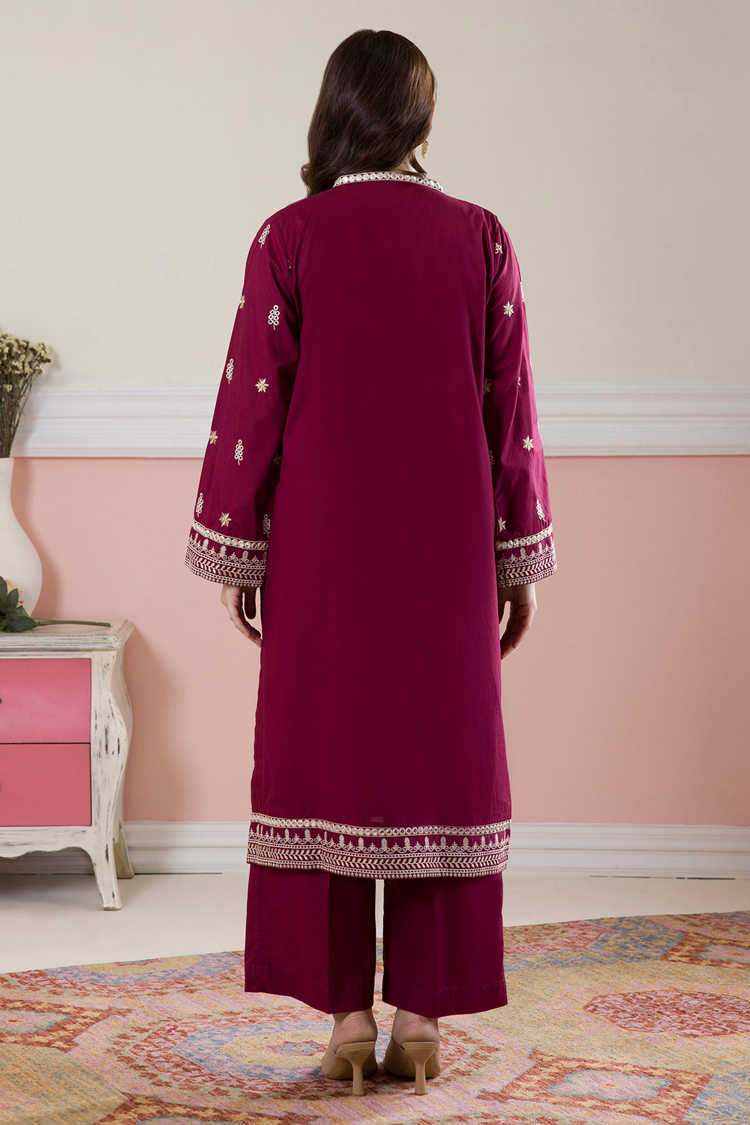 Embroidered Kurta Trouser - 2603