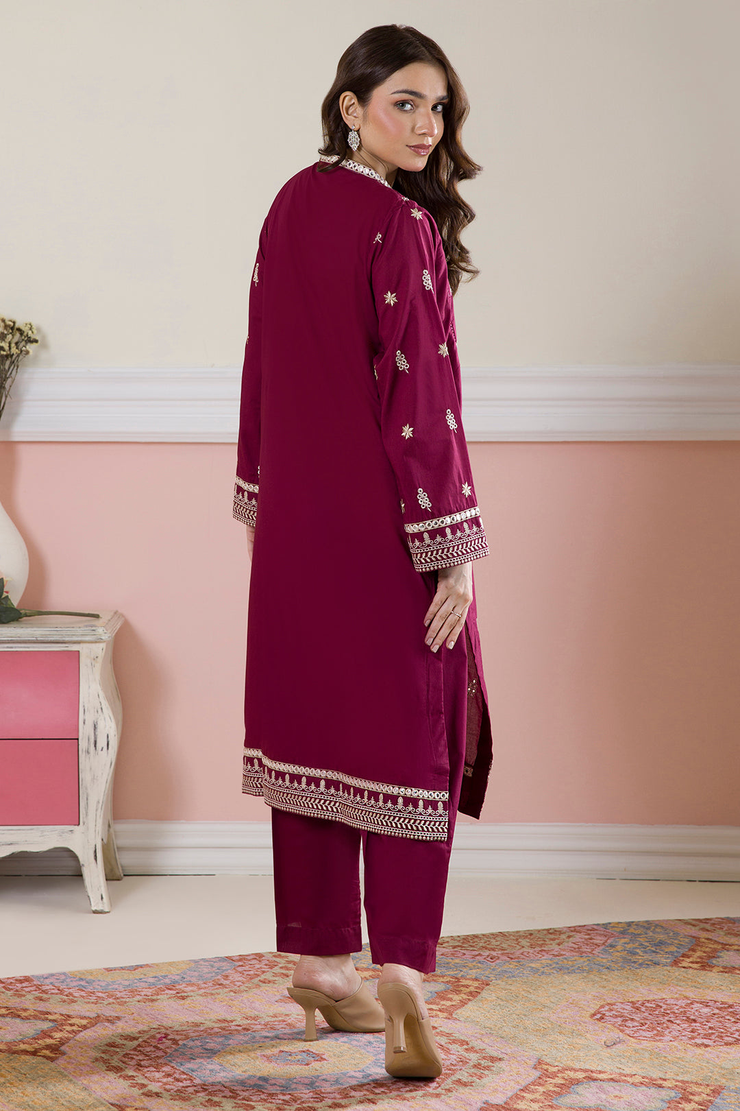 Embroidered Kurta Trouser - 2603