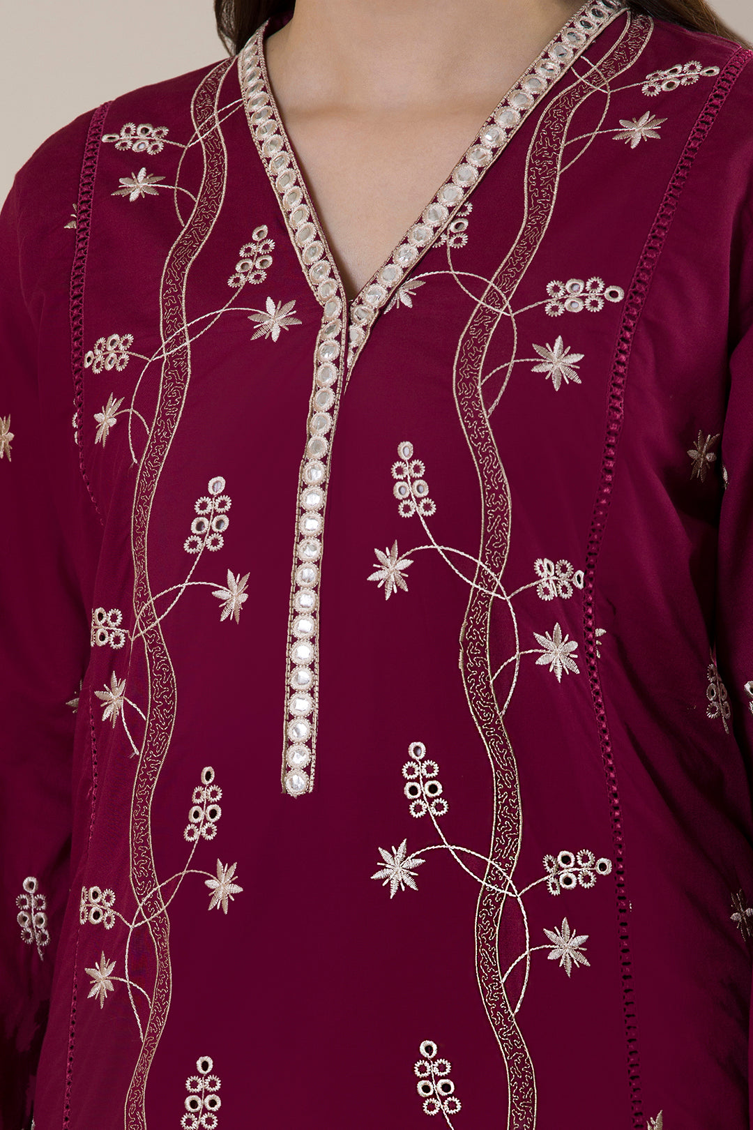 Embroidered Kurta Trouser - 2603