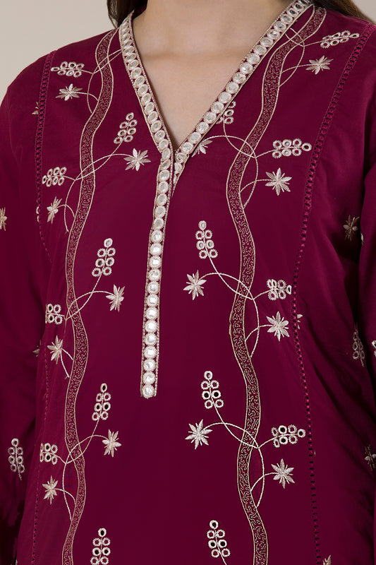 Embroidered Kurta Trouser - 2603