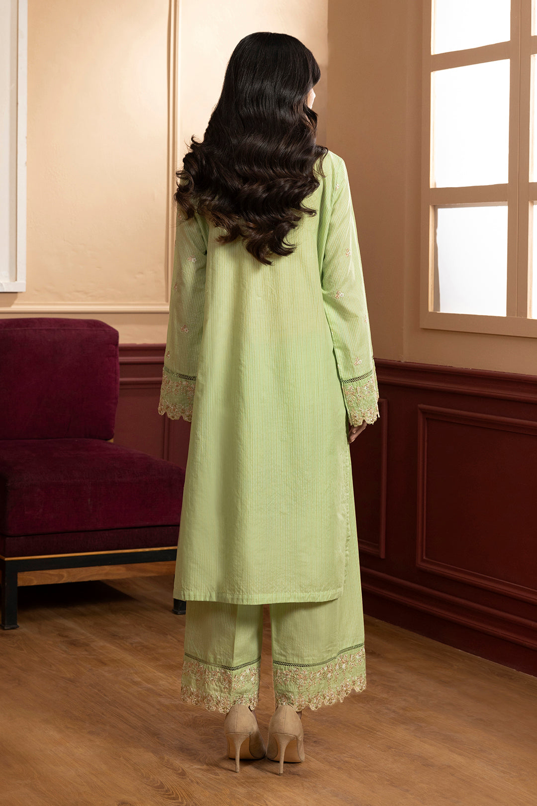 Embroidered Kurta Trouser - 2624