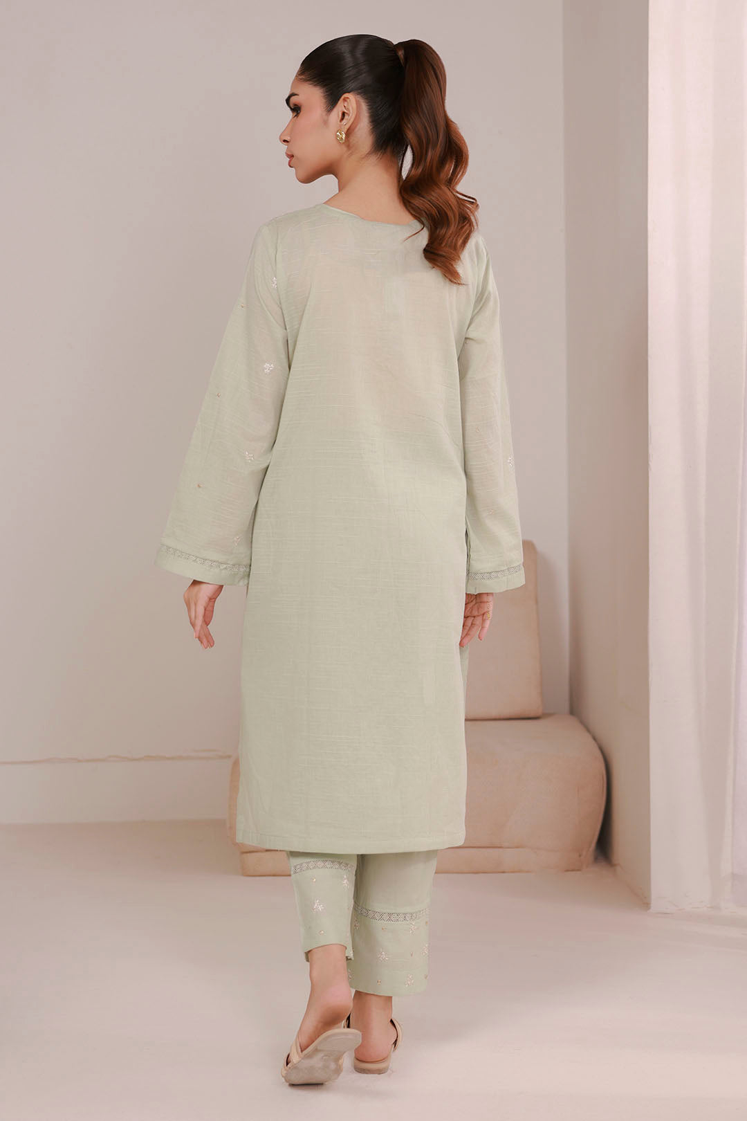 Embroidered Kurta Trouser - 2626