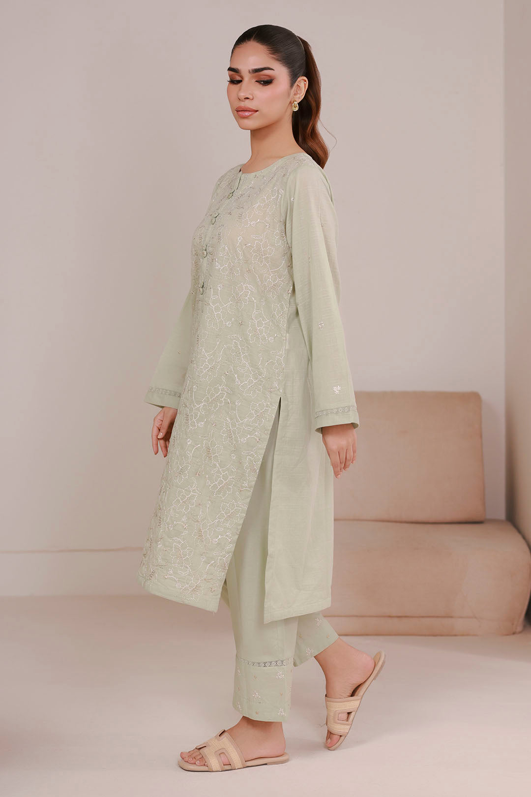 Embroidered Kurta Trouser - 2626