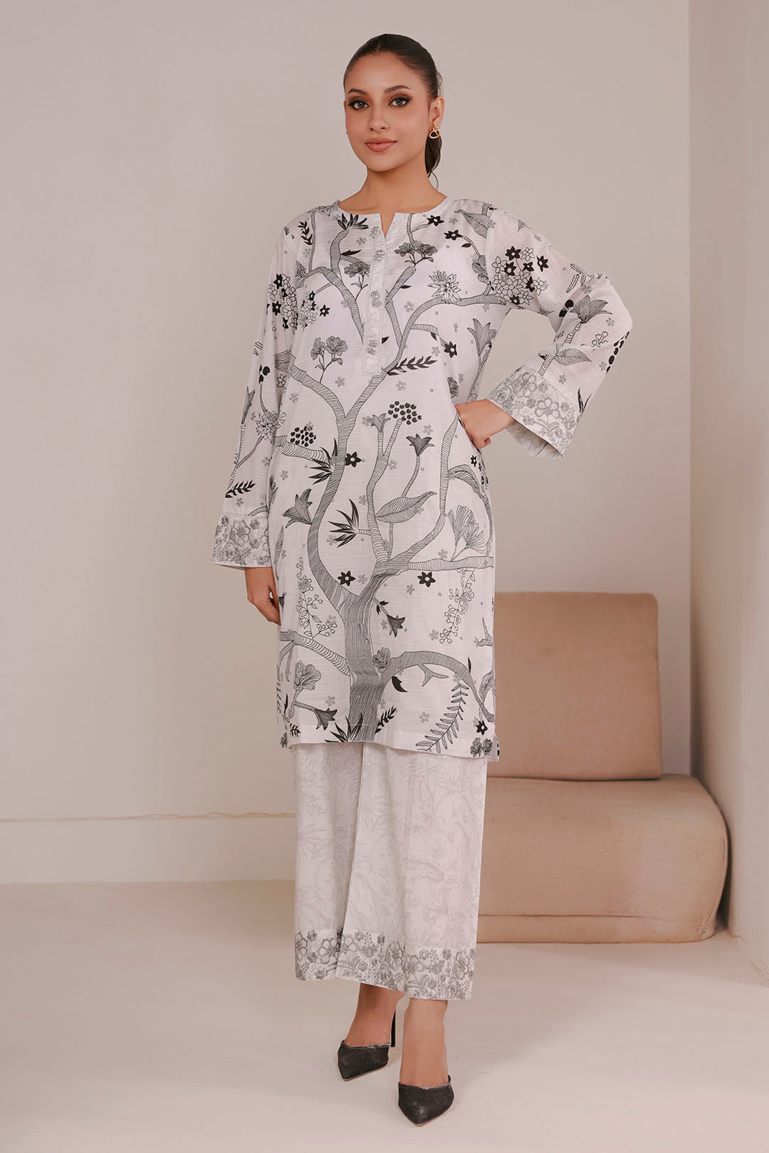 Embroidered Kurta Trouser - 2628