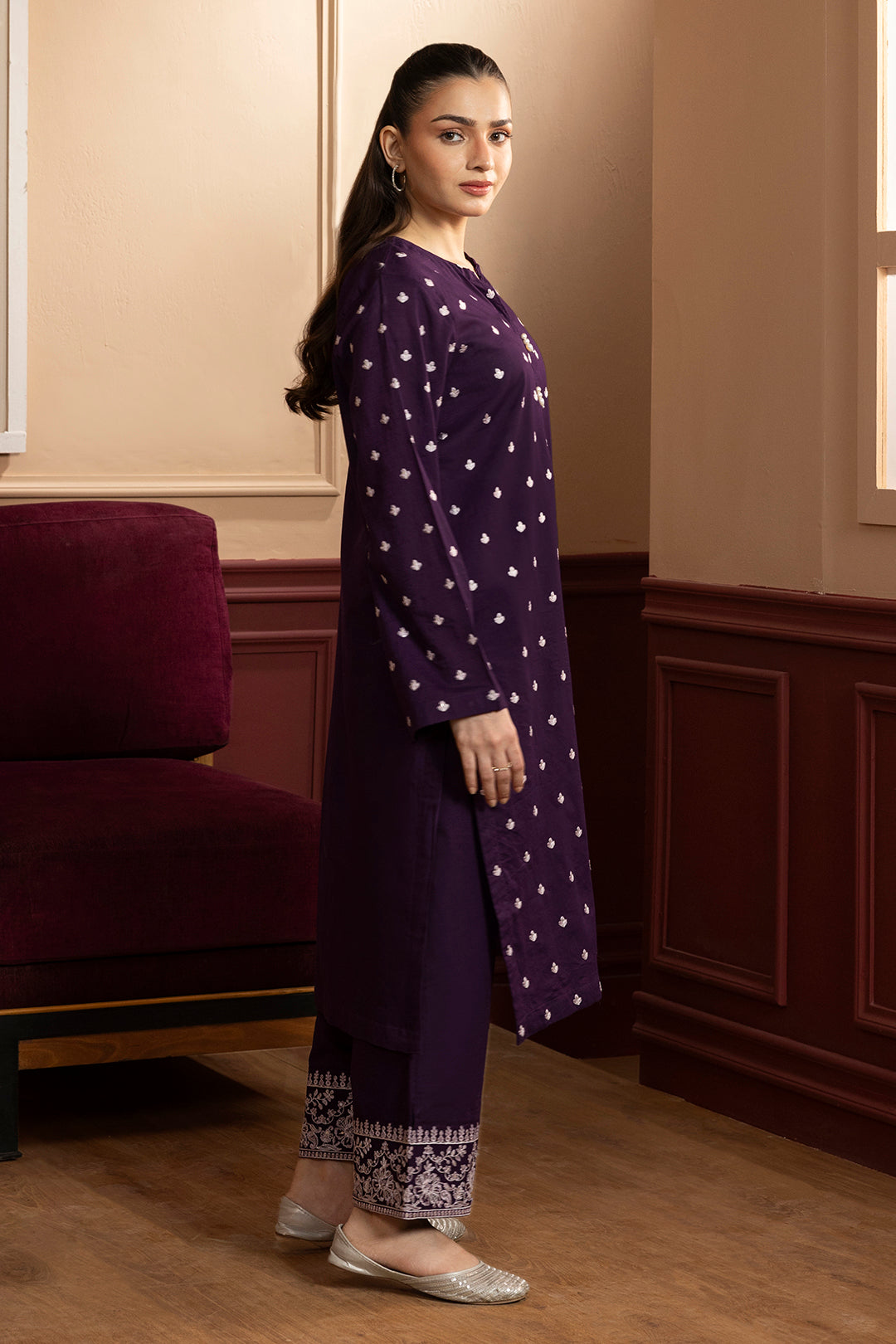 Embroidered Kurta Trouser - 2630