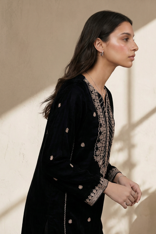 Embroidered Kurta Trouser - 2635