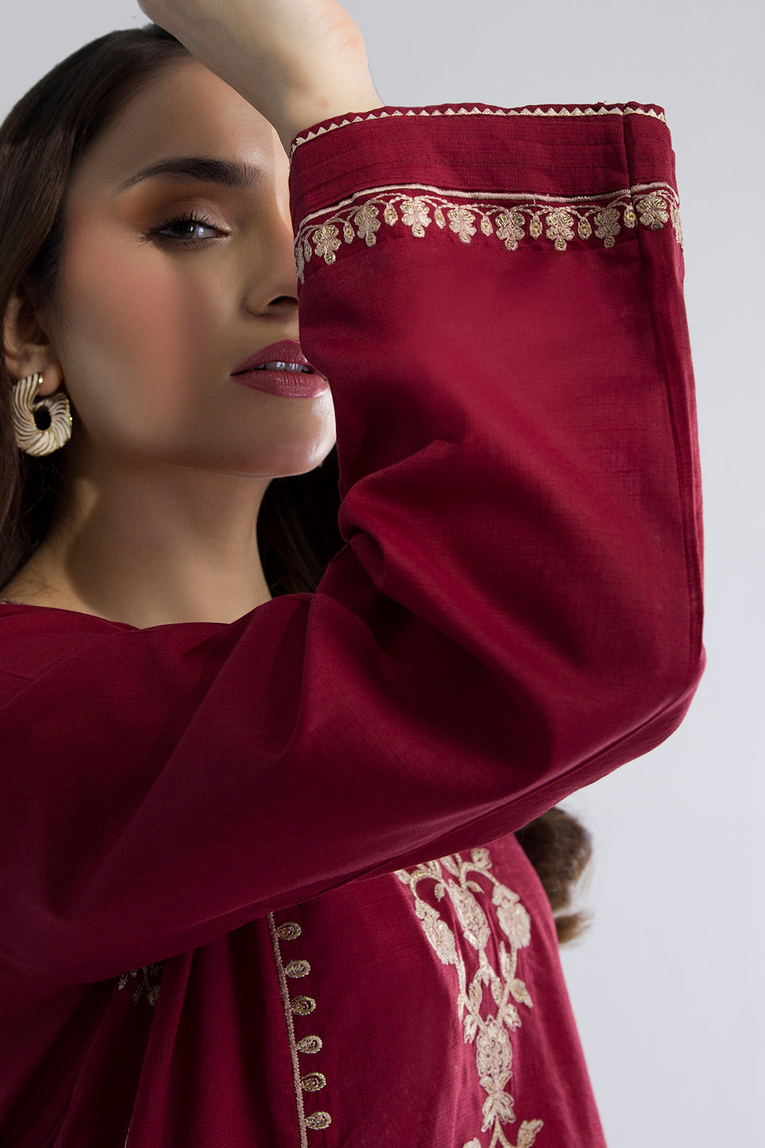 Embroidered Kurta Trouser - 2637