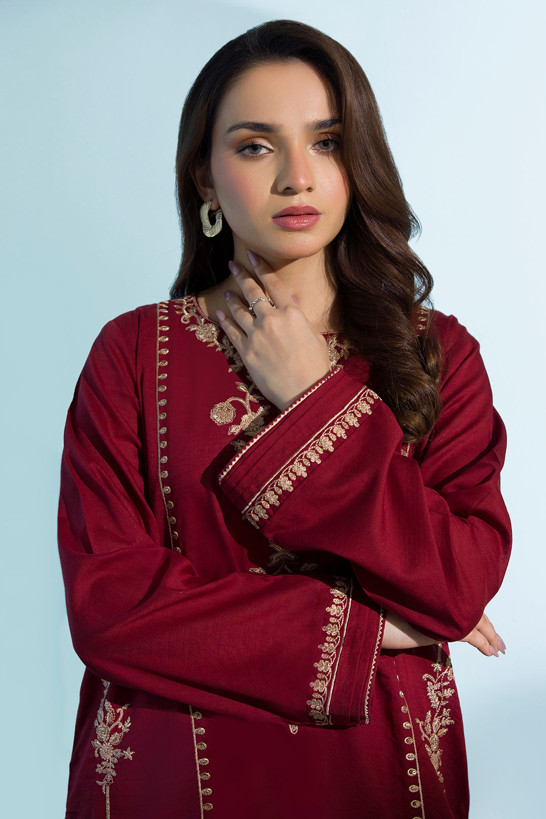 Embroidered Kurta Trouser - 2637