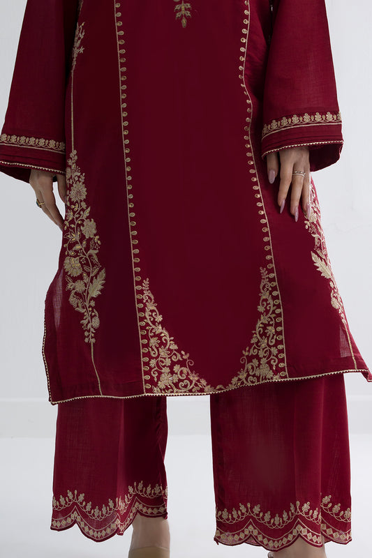 Embroidered Kurta Trouser - 2637