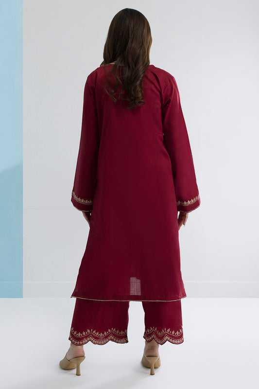 Embroidered Kurta Trouser - 2637