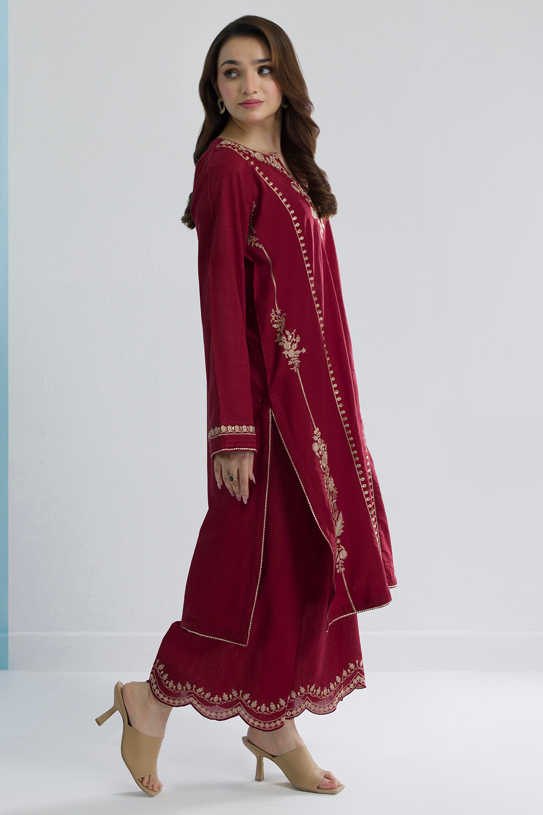 Embroidered Kurta Trouser - 2637