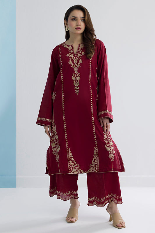 Embroidered Kurta Trouser - 2637