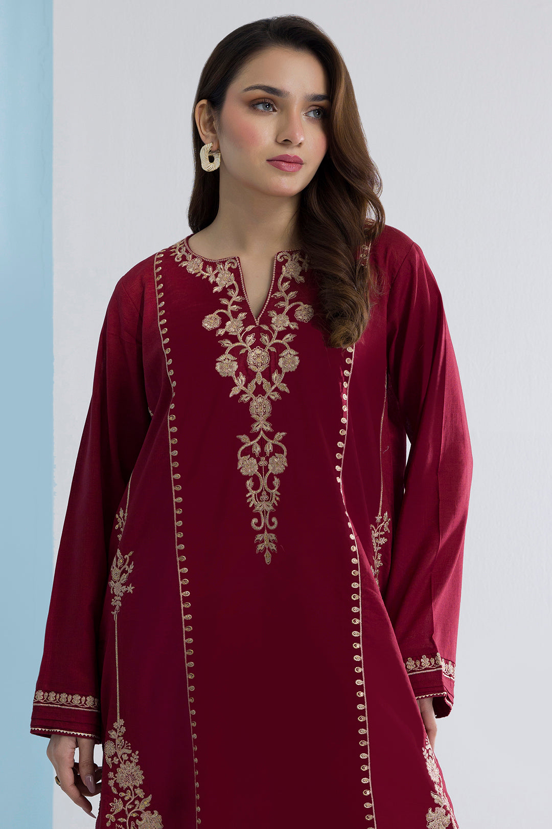 Embroidered Kurta Trouser - 2637