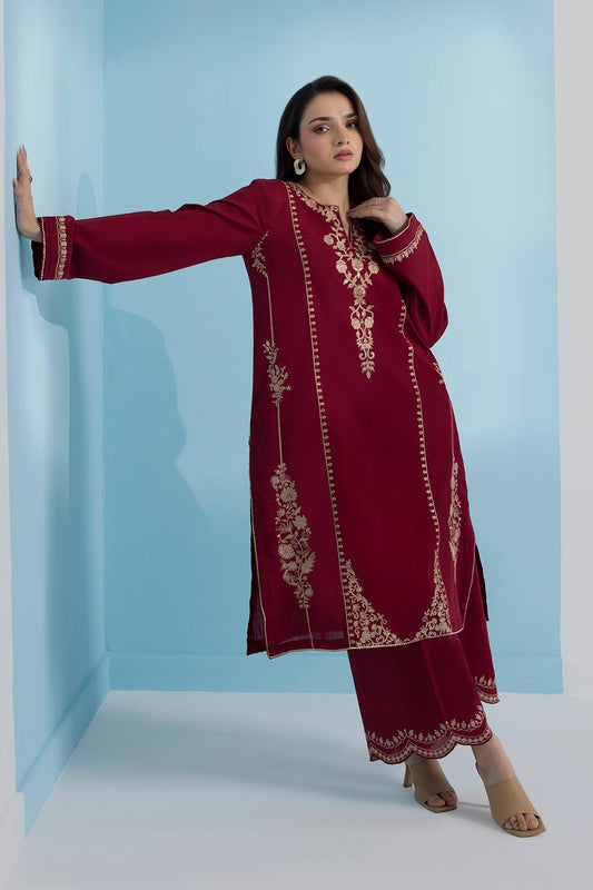 Embroidered Kurta Trouser - 2637