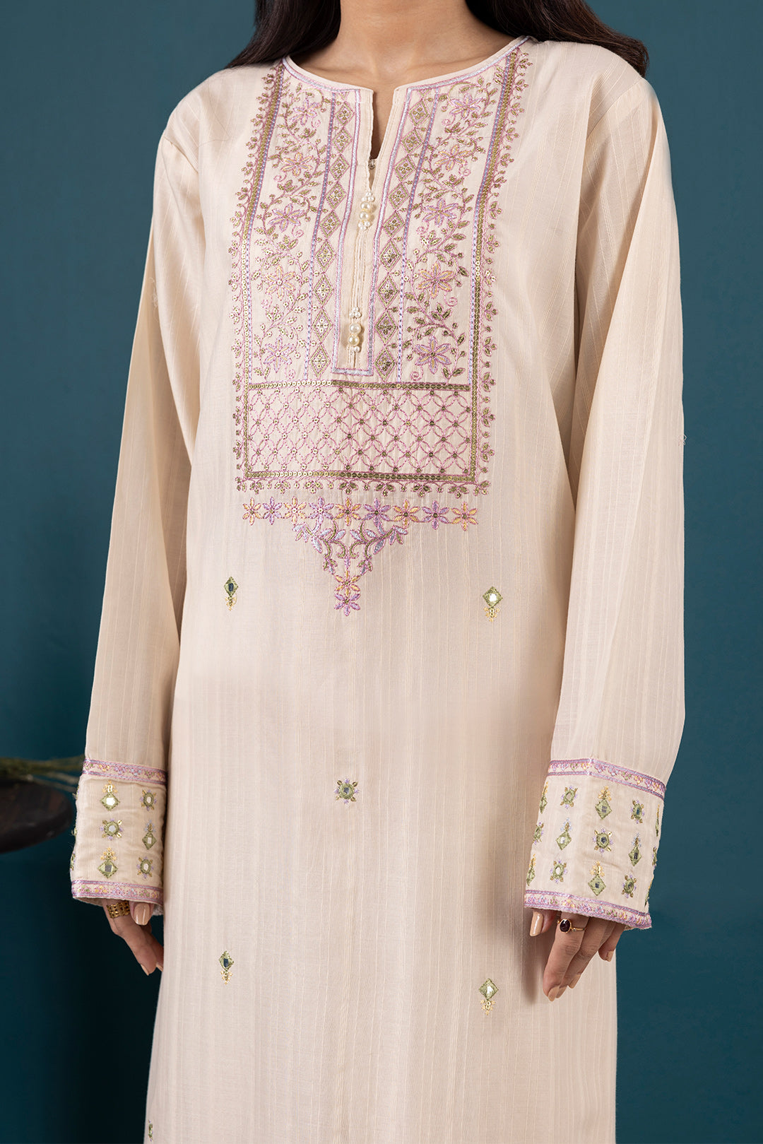 Embroidered Kurta Trouser - 2638