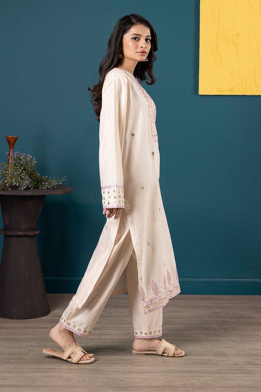 Embroidered Kurta Trouser - 2638