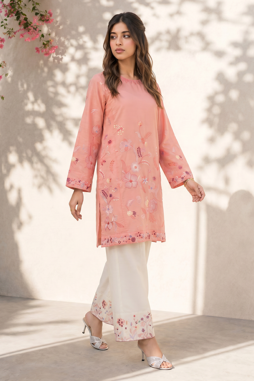 Embroidered Kurta Trouser - 2641