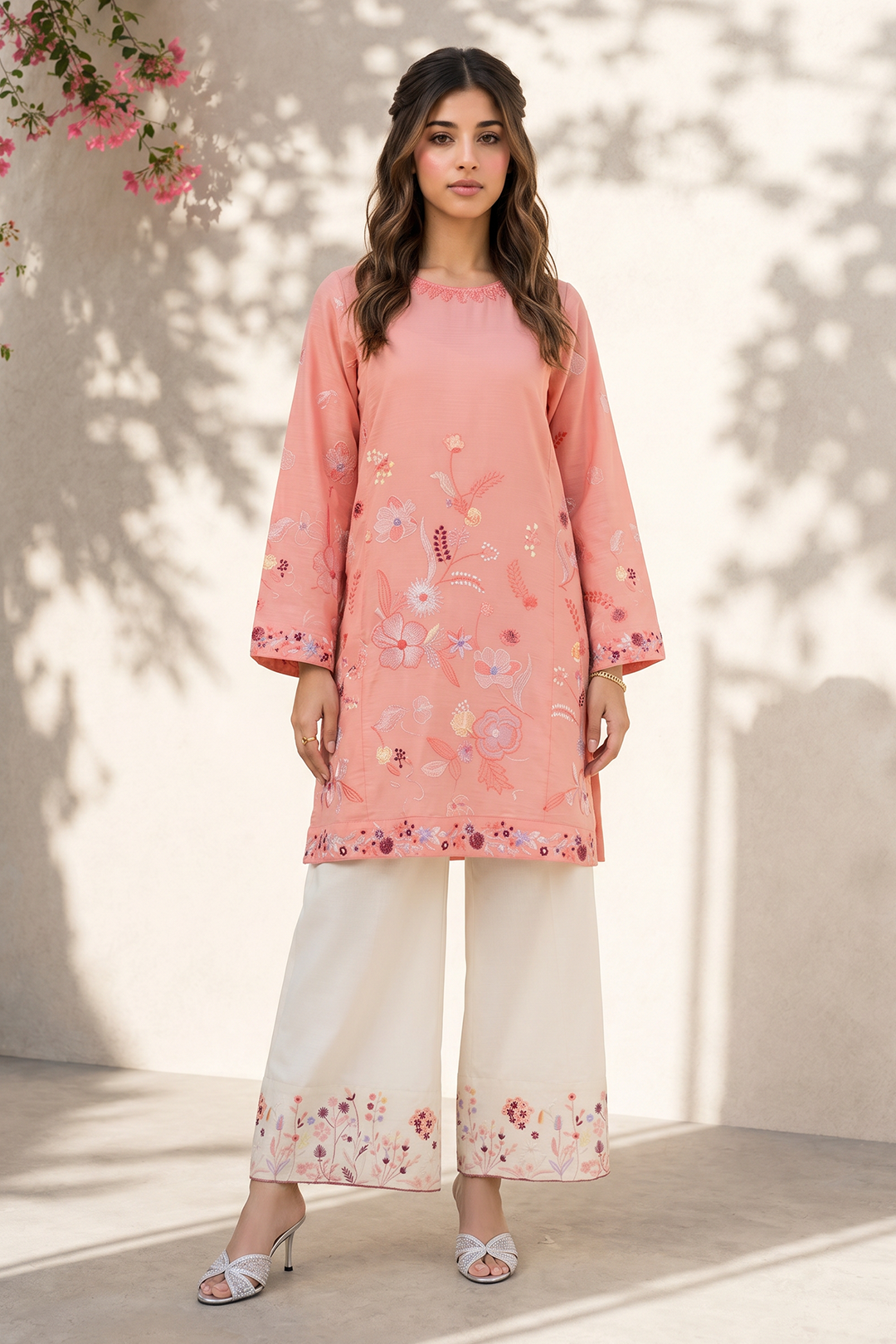 Embroidered Kurta Trouser - 2641