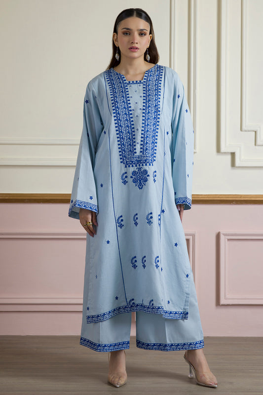 Embroidered Kurta Trouser - 2662