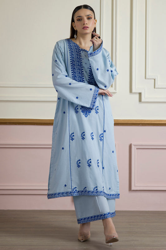 Embroidered Kurta Trouser - 2662