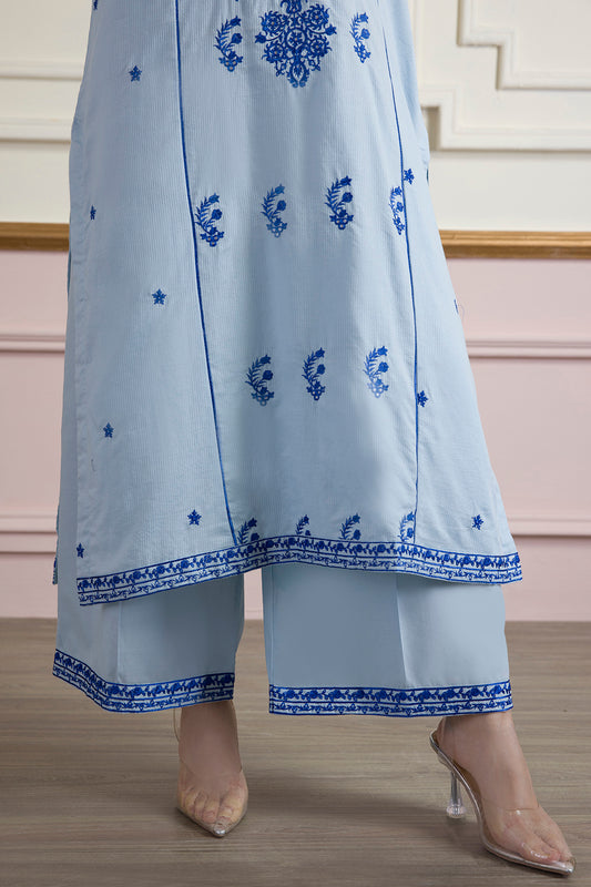 Embroidered Kurta Trouser - 2662