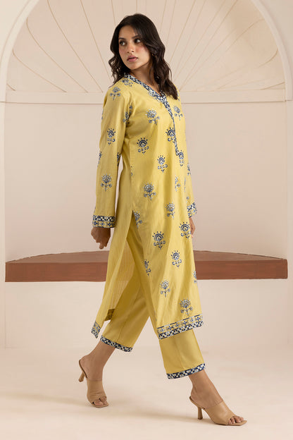 Embroidered Kurta Trouser - 2673