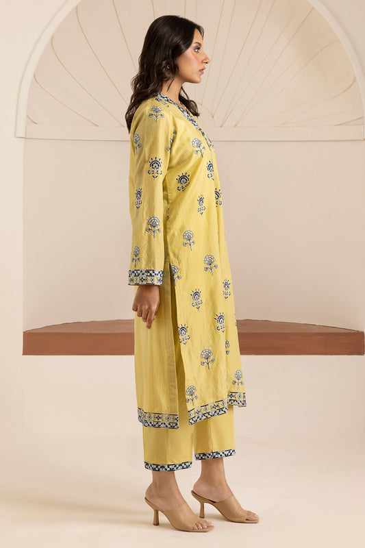Embroidered Kurta Trouser - 2673