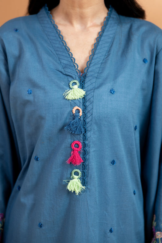 Embroidered Kurta Trouser - 2680