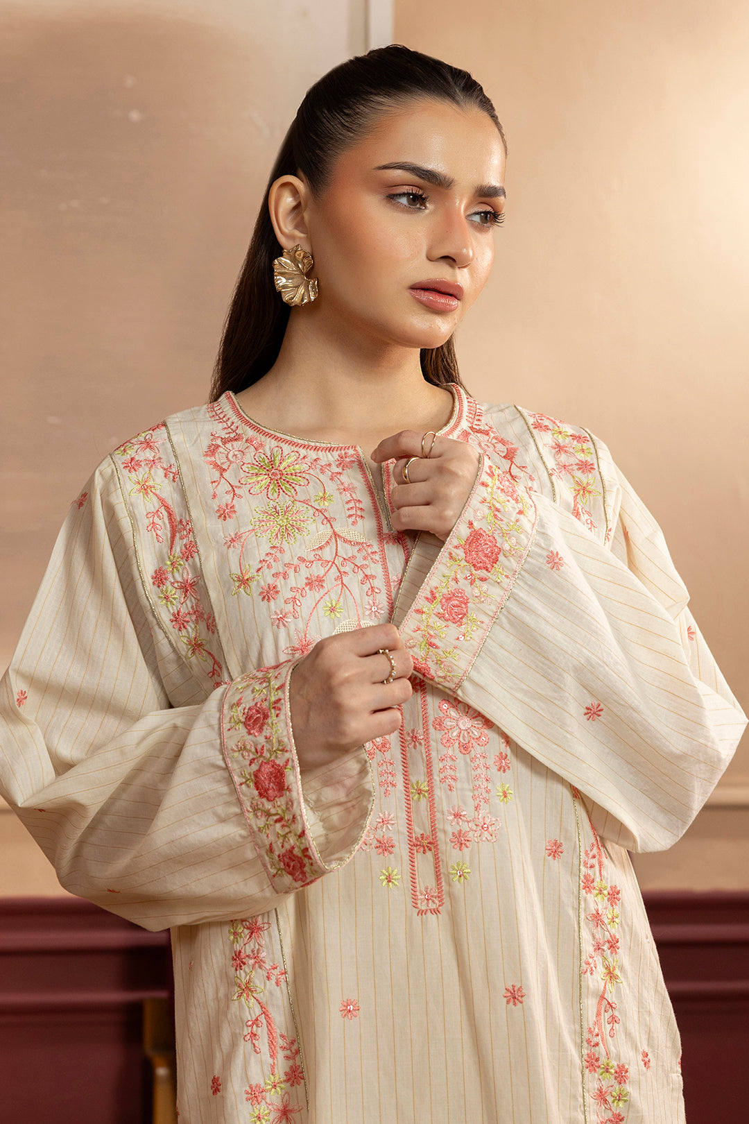 Embroidered Kurta Trouser - 2684