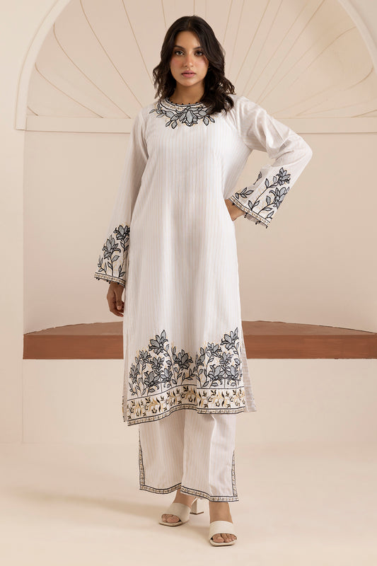Embroidered Kurta Trouser - 2826