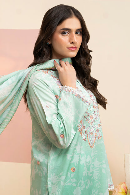 Embroidered Kurta Dupatta Trouser - 1455
