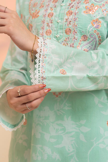 Embroidered Kurta Dupatta Trouser - 1455