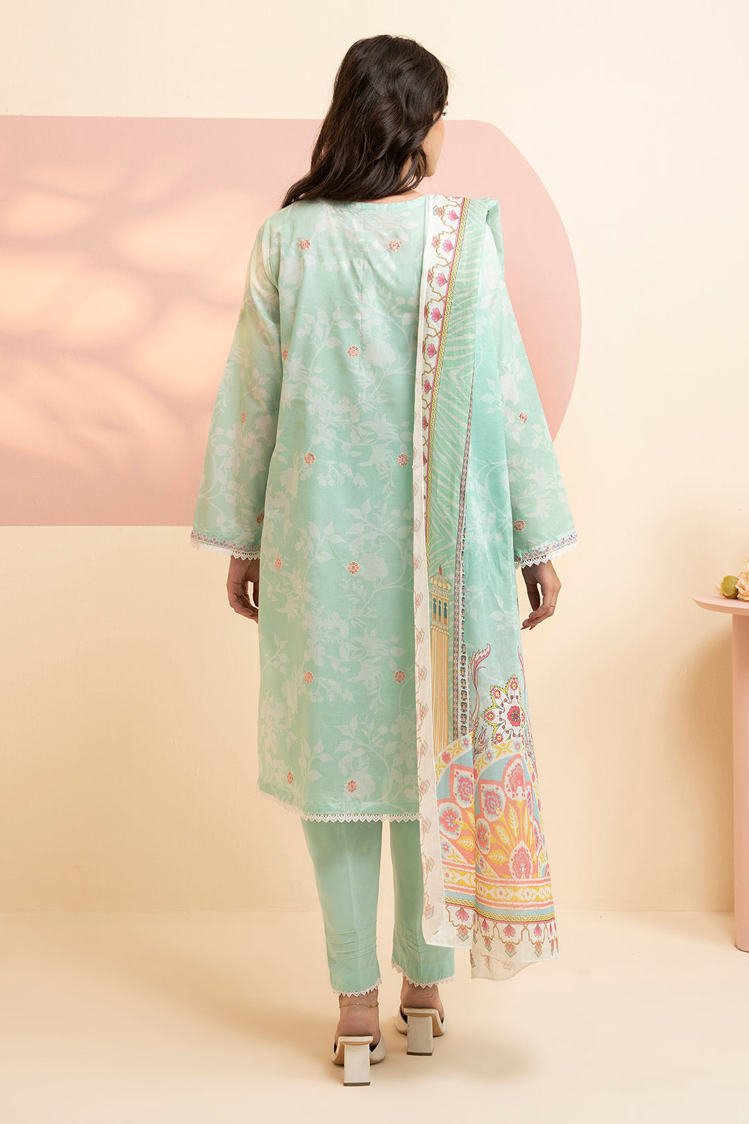 Embroidered Kurta Dupatta Trouser - 1455