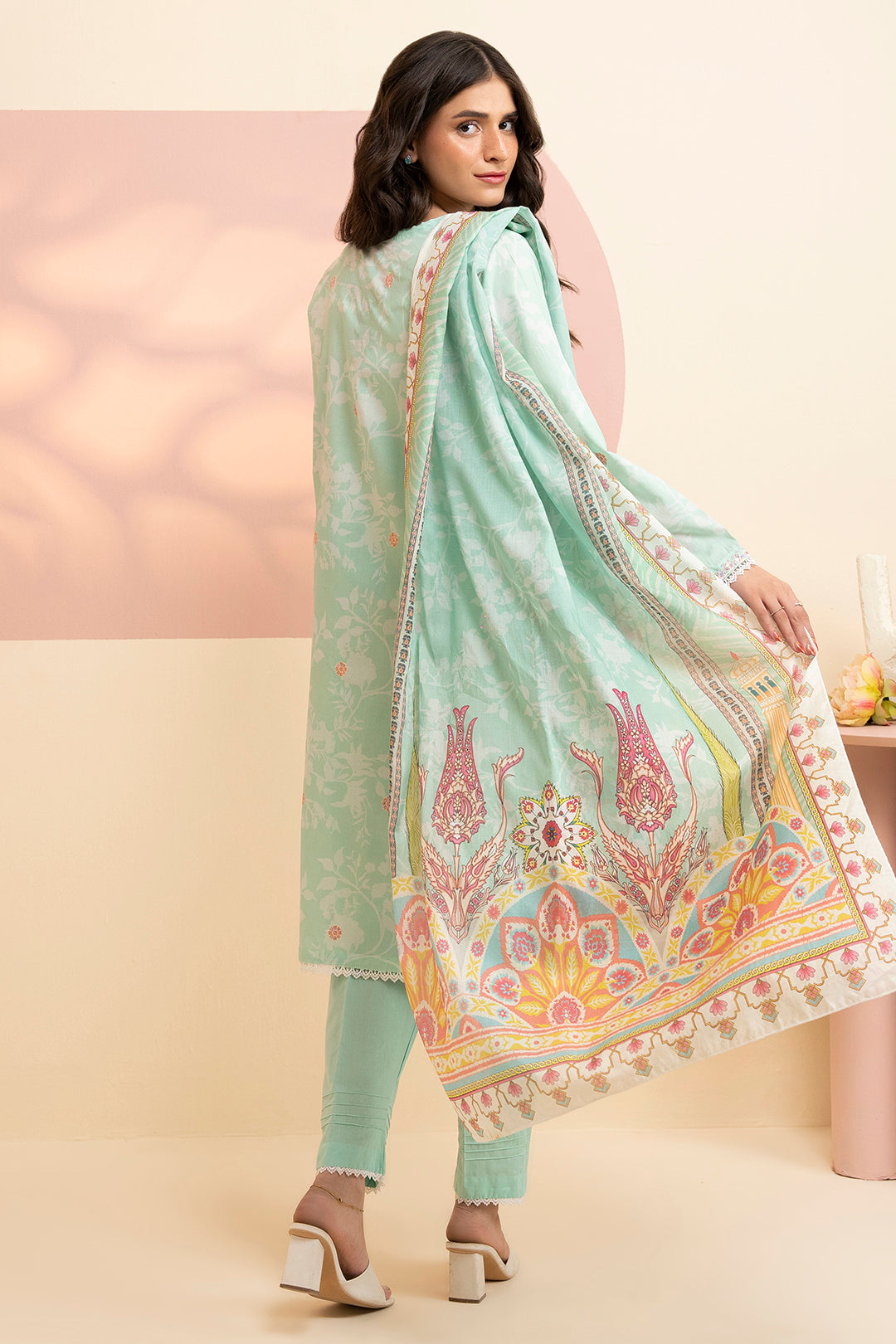 Embroidered Kurta Dupatta Trouser - 1455