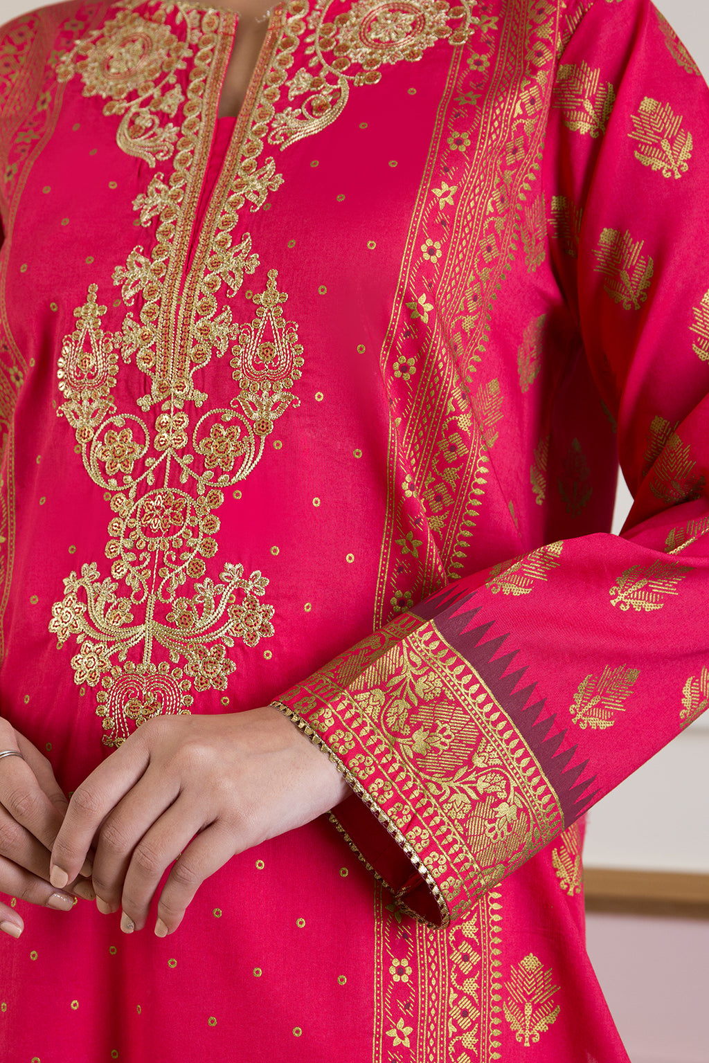 Embroidered Kurta Dupatta Trouser - 1456
